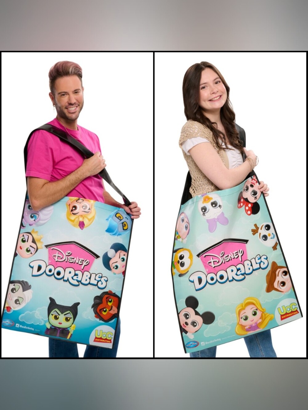 Pair of 2024 San Diego Comic Con UCC Exclusive Jumbo Tote Bag Disney Doorables